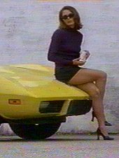 Selena Coombs and her yellow Corvette; played by Brenda Bakke